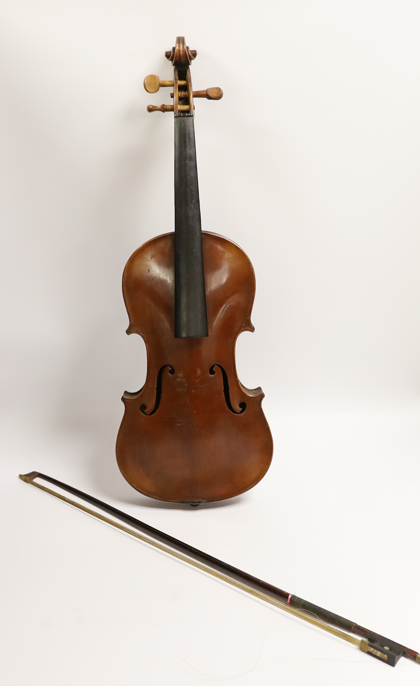 A German Stradivarius style violin, late 19th century, cased